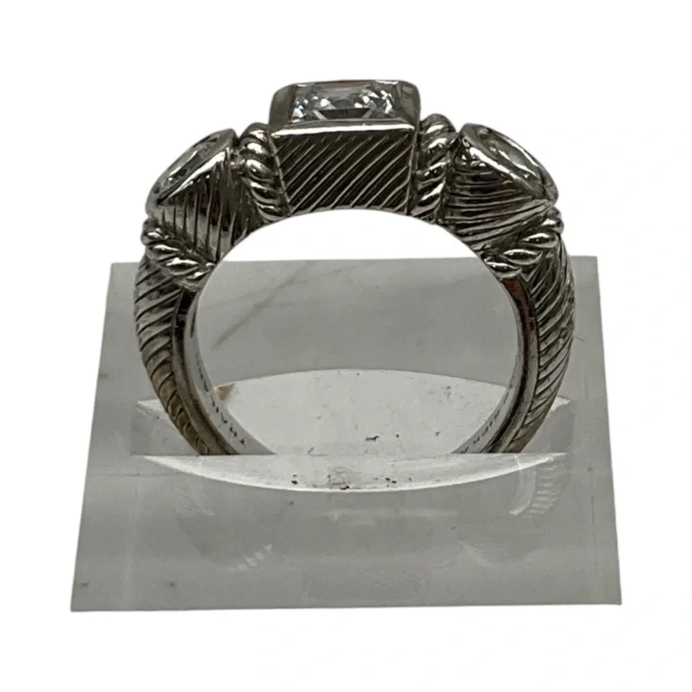 Judith Ripka Sterling‎ Silver Cz Ring Size 6.25